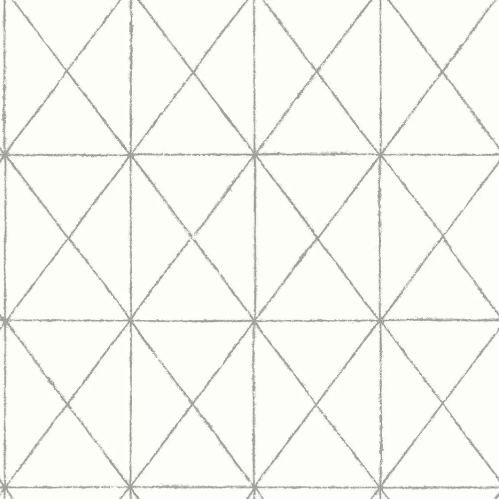 Wallpaper Intersection White and Silver Geometric